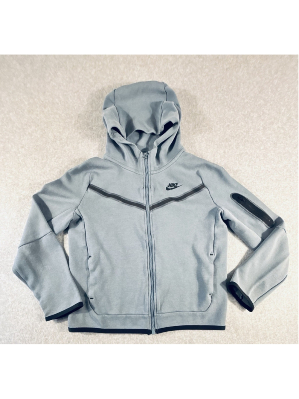 Nike Sportswear Tech Fleece Men's Full-Zip Hoodie - Dark Gray Heather/Black, XL‎